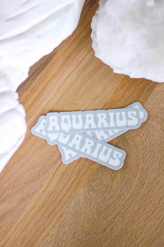 Aquarius Zodiac Sticker - Girl Tribe Co.