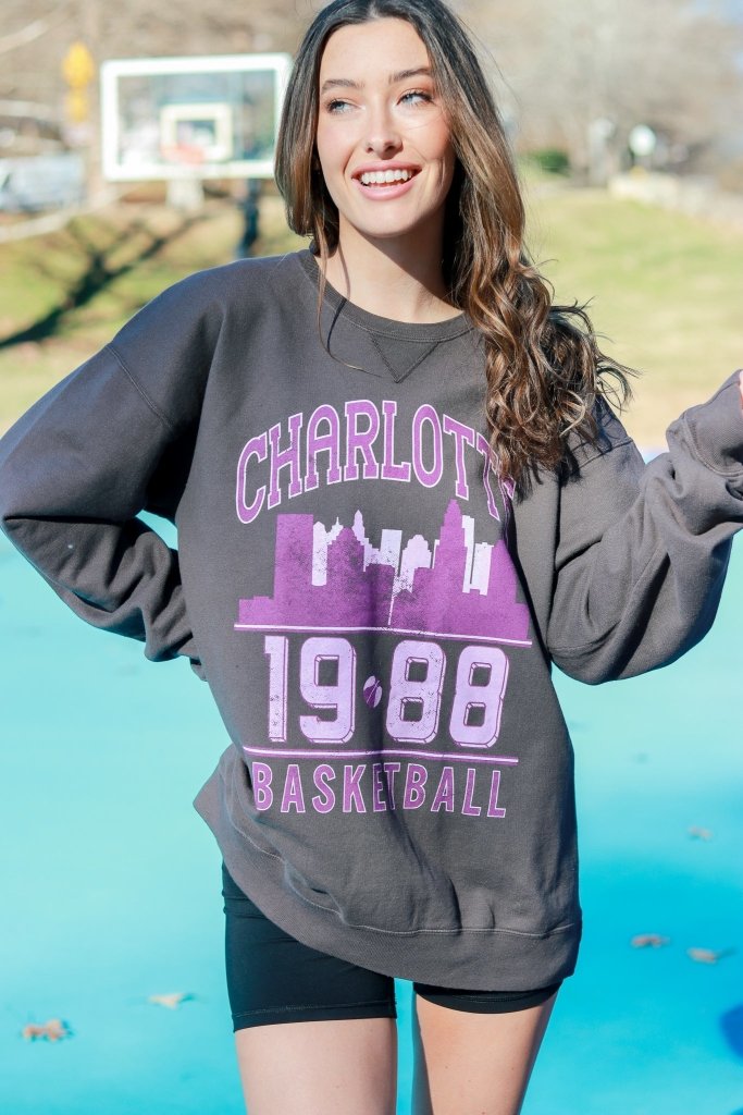 Charlotte Basketball Sweatshirt - Girl Tribe Co.