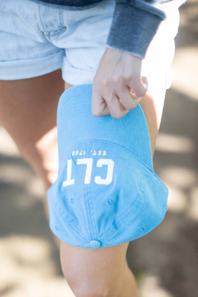 CLT Blue Hat with White (Non-Distressed) - Girl Tribe Co.