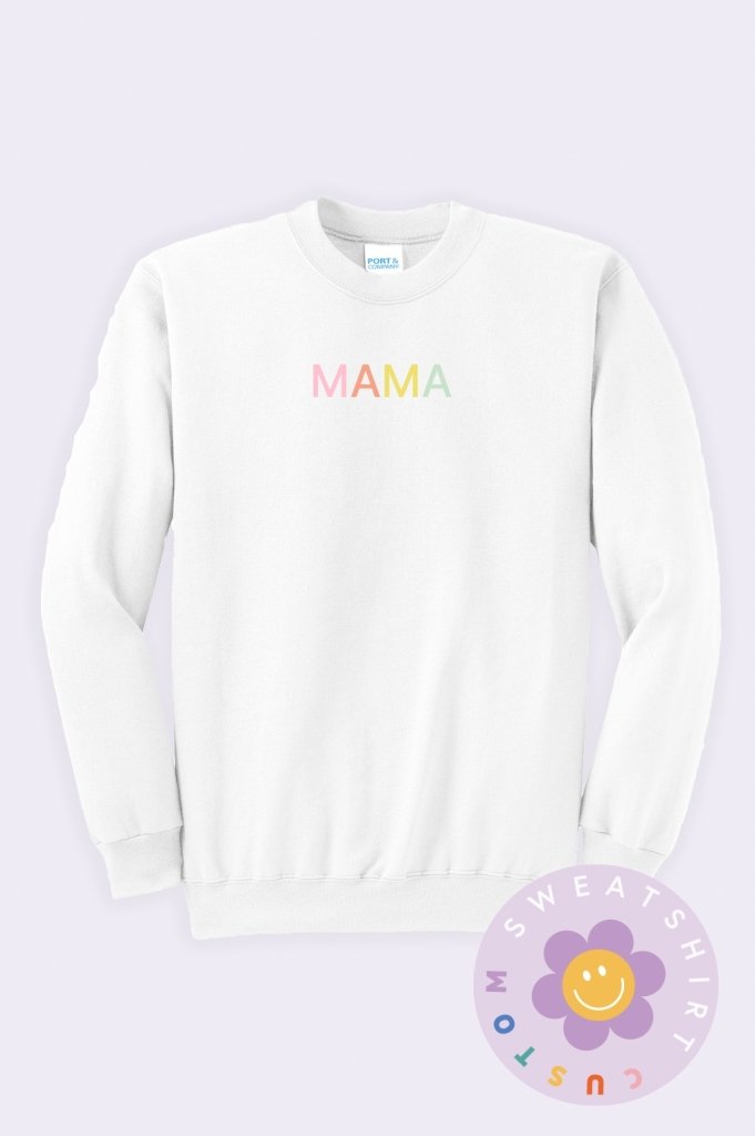 MAMA Girl Tribe Custom Sweatshirt in White - Girl Tribe Co.