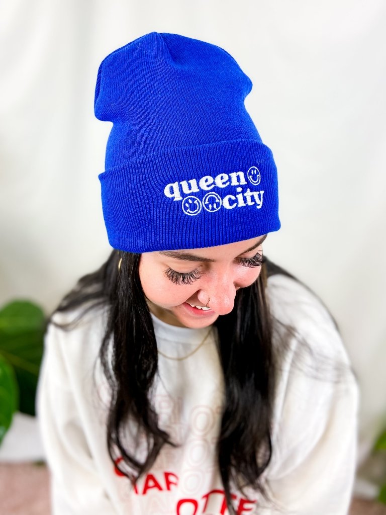 Queen City Smiley Beanie - Girl Tribe Co.