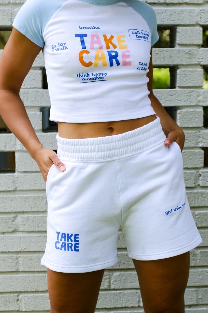 Take Care Sweat Shorts - Girl Tribe Co.
