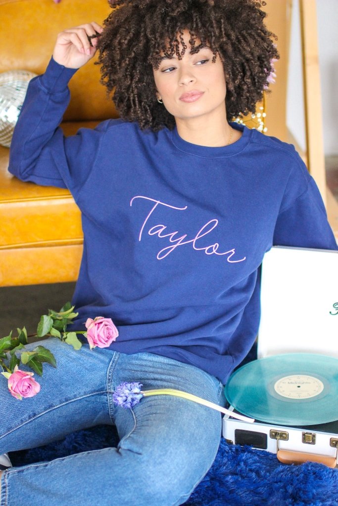 Taylor Stitch Sweatshirt in Navy - Girl Tribe Co.