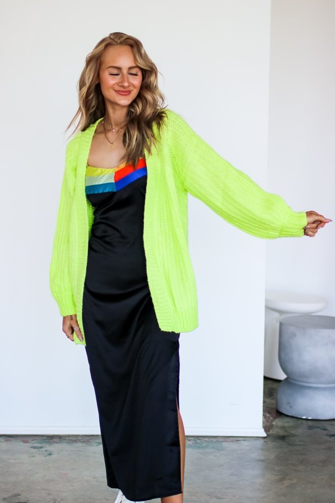 The Hattie Lime Green Cardigan - Girl Tribe Co.