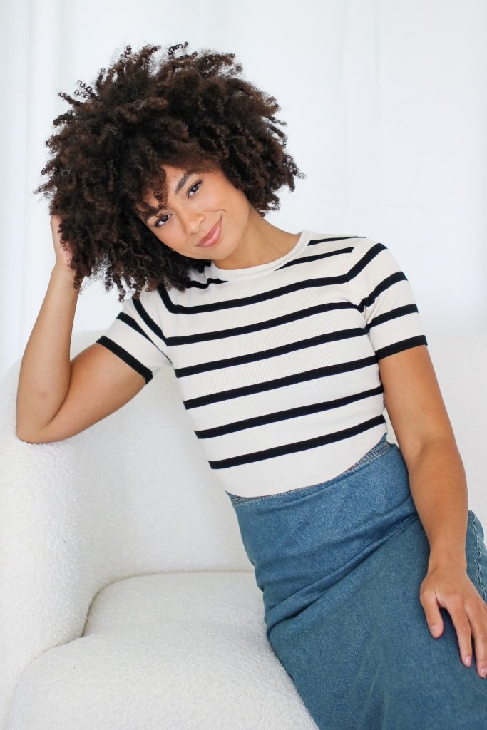 The Marykate Striped Crop Top - Girl Tribe Co.
