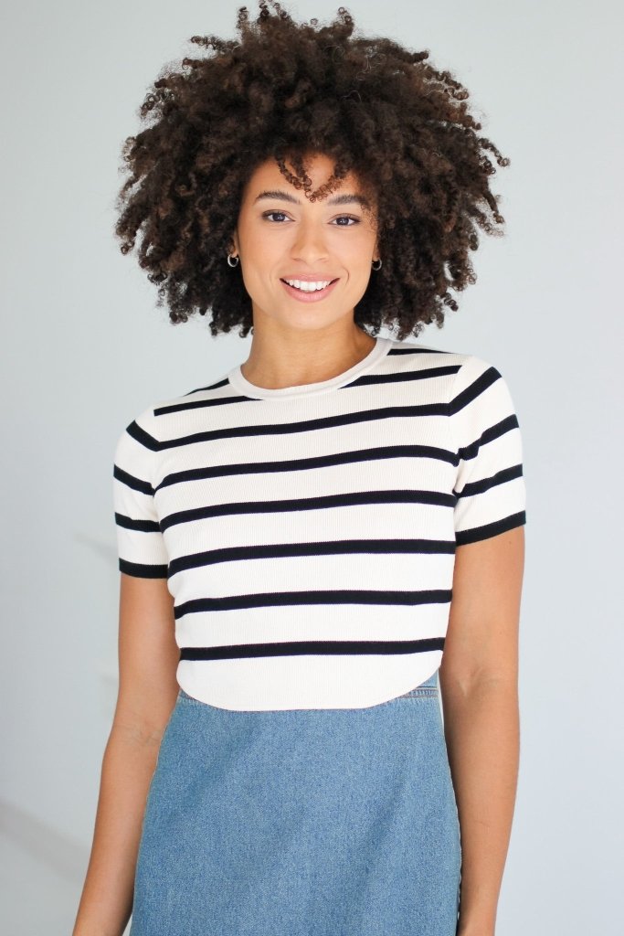 The Marykate Striped Crop Top - Girl Tribe Co.