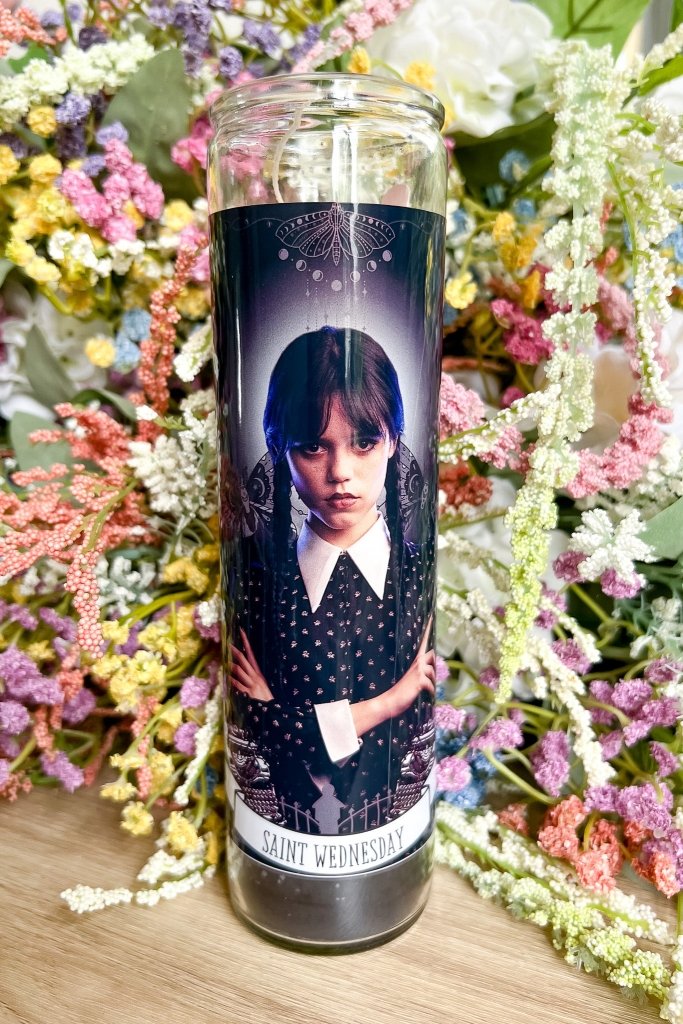 Wednesday Addams Prayer Candle - Girl Tribe Co.